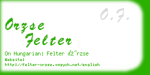 orzse felter business card